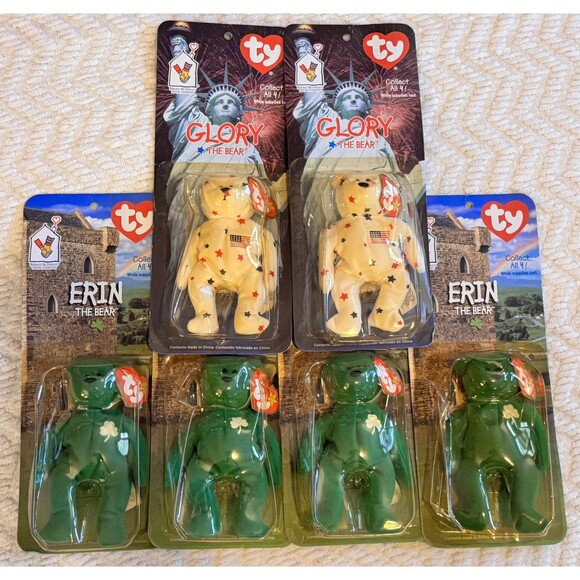 TY BEANIE BABIES MCDONALDS INTERNATIONAL BEARS SET OF 6 1999 NEW SEALED - Picture 1 of 10